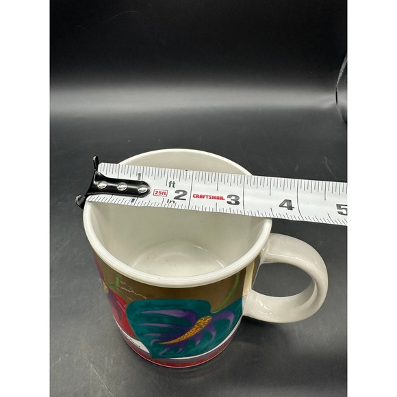 Laurel Burch Anthurium Art Mug Cup Ceramic Floral Leaves Gold Japan - Picture 8 of 8